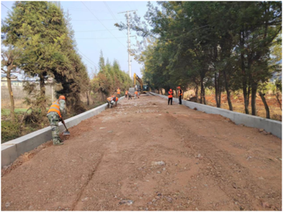 麒麟區兩條公路修復性養護工程竣工通車