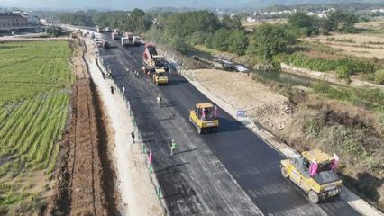 S358青陽至紅石公路改建工程全線推進，路面施工與附屬工程分包同步啟動